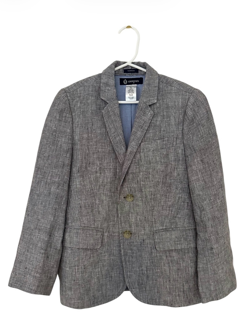 crewcuts Boys Linen Blazer Jacket Size 6-7 Gray